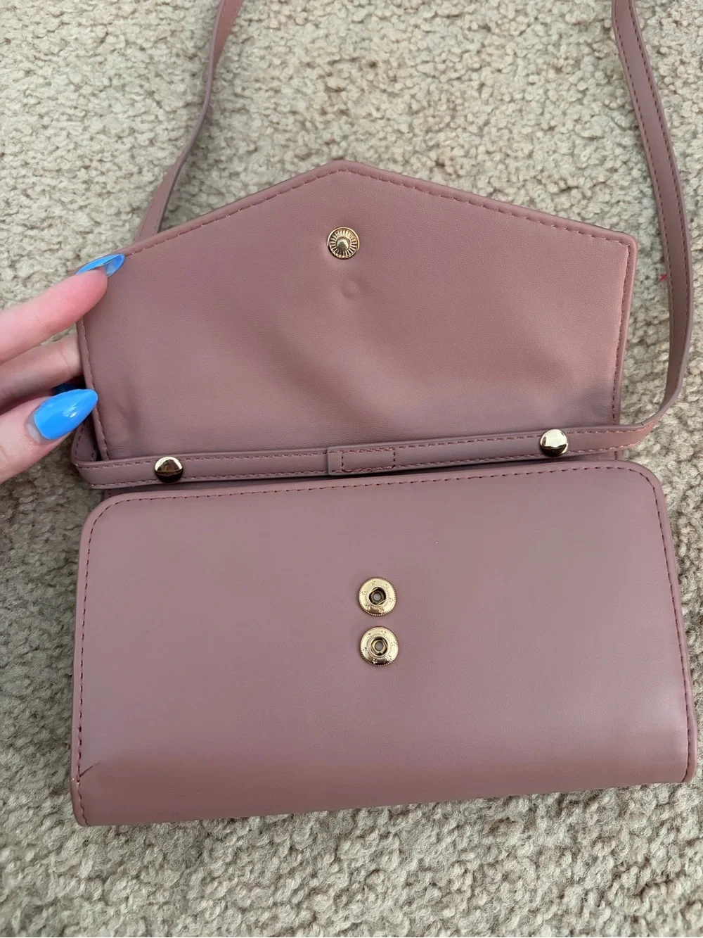 Women’s Glitter Crossbody Bag - Blush Pink